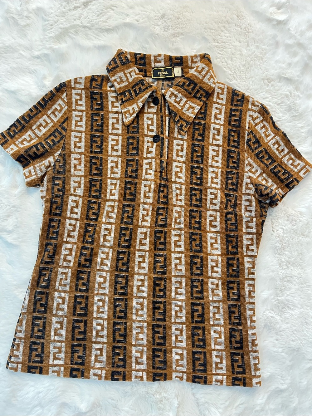 FENDI Monogram Polo Shirt (FINAL SALE) - Picture 6 of 7